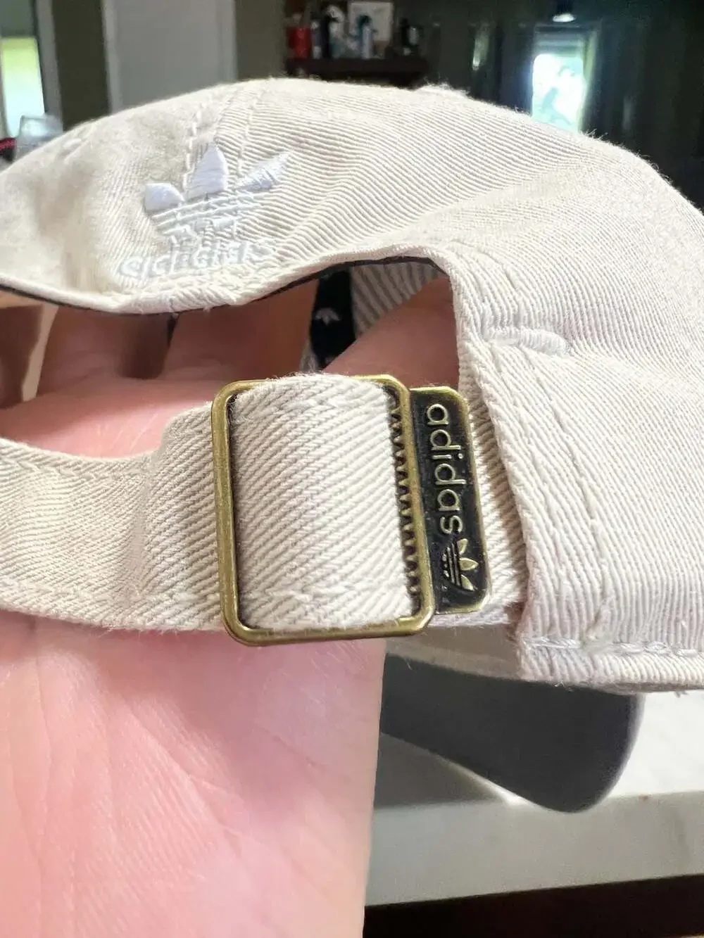 Adidas Originals Trefoil Relaxed Fit Adjustable Strapback Baseball Cap in Tan